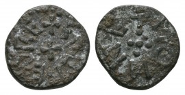 Anglo-Saxon Coins - Northumbria - Eadred - Monne - Styca
810-841 AD. Obv: small cross with +EADRED REX legend. Rev: pellet rosette with +MONNE legend...