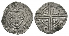 English Medieval Coins - Henry III - London / Ricard - Long Cross Penny
1251-1272 AD. Class Vb2. Obv: facing bust with sceptre and HENRICVS REX III l...