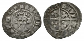 English Medieval Coins - Edward III - London - Halfpenny
1335-1343 AD. Second coinage. Obv: facing bust with +EDWARD REX ANG legend with six-pointed ...