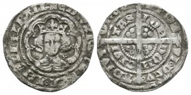 English Medieval Coins - Edward III - Pre Treaty Halfgroat
1351-1352 AD. Series C. Obv: facing bust within tressure with +EDWARD REX ANGLI Z FRAN leg...