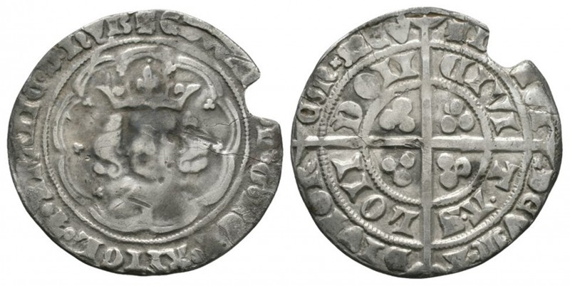 English Medieval Coins - Edward III - London - Pre Treaty Groat
1356-1361 AD. S...