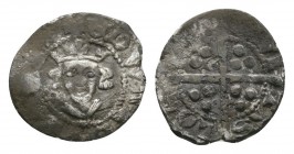 English Medieval Coins - Edward I - London - Farthing
1279-1327 AD. Class 10. Obv: facing bust with +EDWARDVS REX legend. Rev: long cross and pellets...