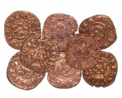 English Stuart Coins - Charles I - Rose Farthings [8]
17th century AD. Obvs: crown over crossed sceptres. Revs: crowned rose. 5.92 grams total. [8, N...