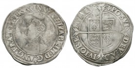 English Tudor Coins Elizabeth I - Contemporary Modified Sixpence
Struck 1561-1565 AD. Third - fourth issue, bust 1F. Obv: profile bust with rose behi...