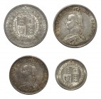 English Milled Coins - Victoria - 1887 - Halfcrowns, Florin & Shilling [4]
Dated 1887 AD. Group comprising Jubilee head issues: halfcrowns (2), flori...