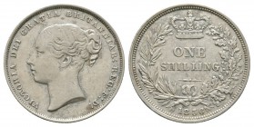 English Milled Coins - Victoria - 1856 - Shilling
Dated 1856 AD. Young head, type A3, second head. Obv: profile bust with VICTORIA DEI GRATIA BRITANN...