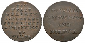 British Tokens - 18th Century - Middlesex - 'Peace & Plenty' Token Halfpenny
18th century AD. Obv: MAY / PEACE / & PLENTY / ACCOMPANY / THE PRINCE / ...