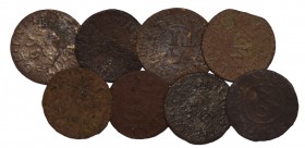 Tokens - 17th Century - Farthing Token Group [8]
17th century AD. Group comprising farthing tokens: various issues. 6.46 grams total. [8, No Reserve]...