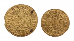 World Tokens - Nuremburg - Rose/Orb Jetons [2]
17th century AD. Obvs: rose with crowns and fleurs and legend. Revs: orb in trefoil with legend. 3.14 ...
