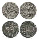 World Coins - India - Bull and Horseman Jitals [2]
10th-13th century AD. Obvs: horseman riding right. Revs: bull left with Nagari legends. 6.13 grams...