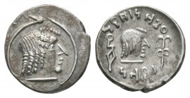 World Coins - South Arabian - Portrait Silver
ca 50-150 AD. Quinarius or Drachm, Amdan Bayyin Yanaf, Raidan mint. Obv: male head right with formal cu...