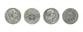 World Coins - Italy - Umberto I - 1881/1882/1887 R - 2 Lire [4]
Dated 1881-1887 AD. Obvs: profile bust with date below (1881, 1882, 1887(2)) and UMBE...