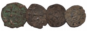 World Coins - Crusader Issues - Base Deniers [4]
12th-14th century AD. Group comprising: mixed issues and types. 4.50 grams total. [4, No Reserve]
F...