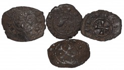 World Coins - Crusader Issues - Base Deniers [4]
12th-14th century AD. Group comprising: mixed issues and types. 2.67 grams total. [4, No Reserve]
F...