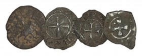 World Coins - Crusader Issues - Base Deniers [4]
12th-14th century AD. Group comprising: mixed issues and types. 3.70 grams total. [4, No Reserve]
F...