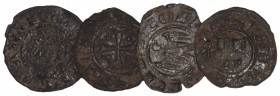 World Coins - Crusader Issues - Base Deniers [4]
12th-14th century AD. Group comprising: mixed issues and types. 2.44 grams total. [4, No Reserve]
F...