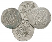 World Coins - Arabo-Sassanian - 1/2 Dirhams [4]
7th-8th century AD. Obv: profile bust right with inscriptions. Revs: fire altar with two attendants a...