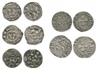 World Coins - Crusader Issues - Lucca and Valence - Deniers [5]
Circa 1100-1300 AD. Group comprising: Lucca (3"). Obvs: OTTO monogram with +IMPERATOR...