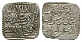 World Coins - Almohads Empire - Square Half Dirham
12th century AD. No mint. Obv: inscription in three lines. Rev: inscription in three lines. 1.55 g...