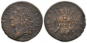 World Coins - Ireland - James II March 1689 - Large Gun Money Shilling
Dated March 1689 AD. Obv: profile bust with IACOBVS II DEI GRATIA legend. Rev:...
