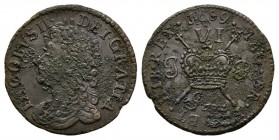 World Coins - Ireland - James II - January 1689 - Gun Money Sixpence
Dated January 1689 AD. Obv: profile bust with IACOBVS II DEI GRATIA legend. Rev:...