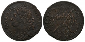 World Coins - Ireland - James II - September 1689 - Large Gunmoney Halfcrown
Dated September 1689 AD. Obv: profile bust with IACOBVS II DEI GRATIA le...