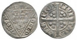 World Coins - Ireland - Edward I - Waterford - Long Cross Penny
1279-1284 AD. Second coinage, early issues, class 1b. Obv: facing bust with three pel...
