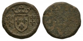 Coin Weights - Half Ecu Coin Weight
15th-16th century AD. Round. Obv: crowned arms with cronw-over-lis each side. Rev: plain. LSA p.47. 3.04 grams. [...