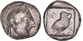 Attica, Tetradrachm, 510-500/490 BC, Athens, Very rare, Silver, NGC, VF(20-25)