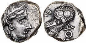 Attica, Tetradrachm, ca. 353-294 BC, Athens, Silver, AU(50-53), SNG-Cop:63