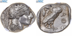 Attica, Tetradrachm, ca. 454-404 BC, Athens, Silver, NGC, AU, SNG-Cop:31