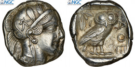 Attica, Tetradrachm, ca. 440-404 BC, Athens, Silver, NGC, Ch AU, SNG-Cop:31-40