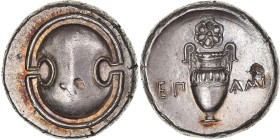 Boeotia, Epaminondas, Stater, ca. 364-362 BC, Thebes, Silver, NGC, Ch AU 4/5 4/5