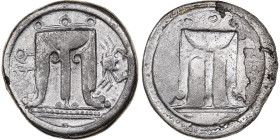 Bruttium, Nomos, ca. 480-430 BC, Kroton, Silver, EF(40-45), SNG-ANS:282