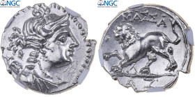 Gaul, Drachm, ca. 125-90 BC, Massalia, Silver, NGC, MS 5/5 3/5, Depeyrot:44.6