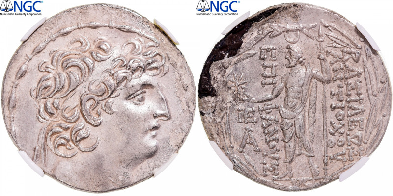 Seleukid Kingdom, Antiochos VIII Epiphanes, Tetradrachm, ca. 121-113 BC
Diademe...