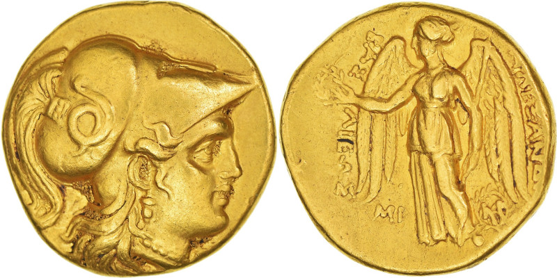 Seleukid Kingdom, Seleukos I, Stater, 311-300 BC, Babylon, Gold, AU(50-53)
Coin...