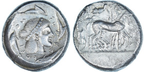Sicily, Gelon I, Tetradrachm, ca. 480-478 BC, Syracuse, Silver, NGC, AU 4/5-5/5