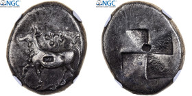 Thrace, Siglos, ca. 340-320 BC, Byzantium, Silver, NGC, VF, HGC:3.2-1389