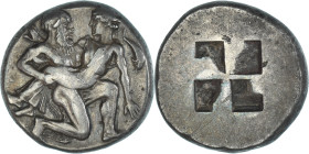 Islands off Thrace, Stater, ca. 435-411 BC, Thasos, Silver, NGC, Ch XF 5/5-2/5