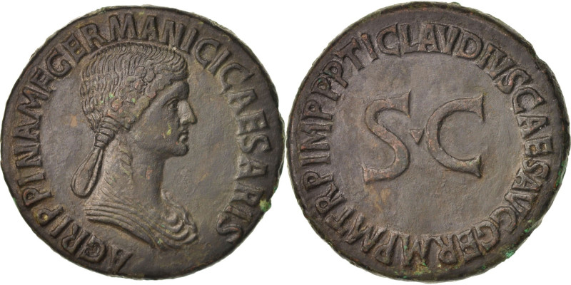 Agrippina I Senior, Sestertius, 50-54, Rome, Bronze, AU(55-58), RIC:102
Bust of...