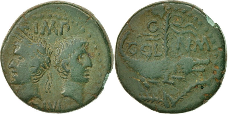 Augustus & Agrippa, As, 20-10 BC, Nemausus, Bronze, VF(30-35), RIC:157
Back-to-...