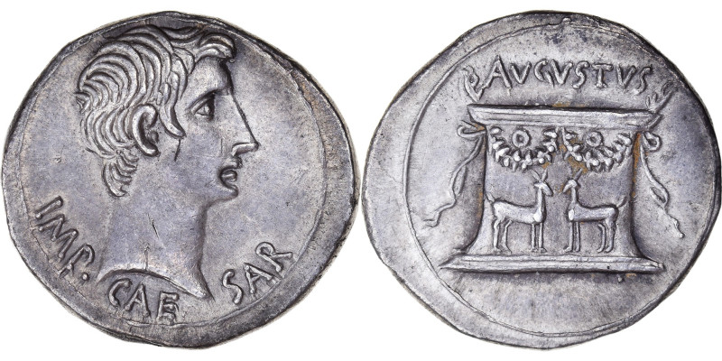 Augustus, Cistophorus, ca. 25-20 BC, Ephesos, Silver, AU(55-58), RIC:479
Bare h...