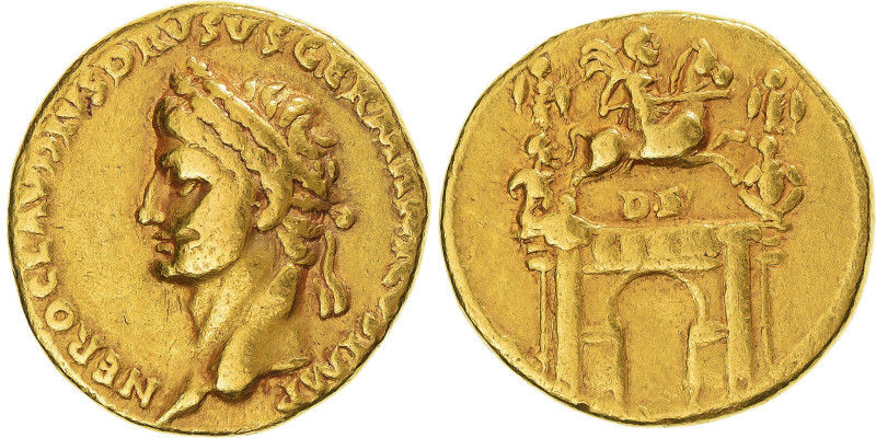 Nero Claudius Drusus, Aureus, 41-45, Lugdunum, Gold, VF(30-35), Calicó:315
Head...