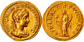 Severus Alexander, Aureus, 222-228, Rome, Rare, Gold, AU(55-58), RIC:149