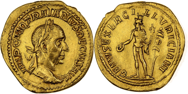 Trajan Decius, Aureus, 249-251, Rome, Gold, AU(50-53), RIC:16a
Bust of Trajan D...
