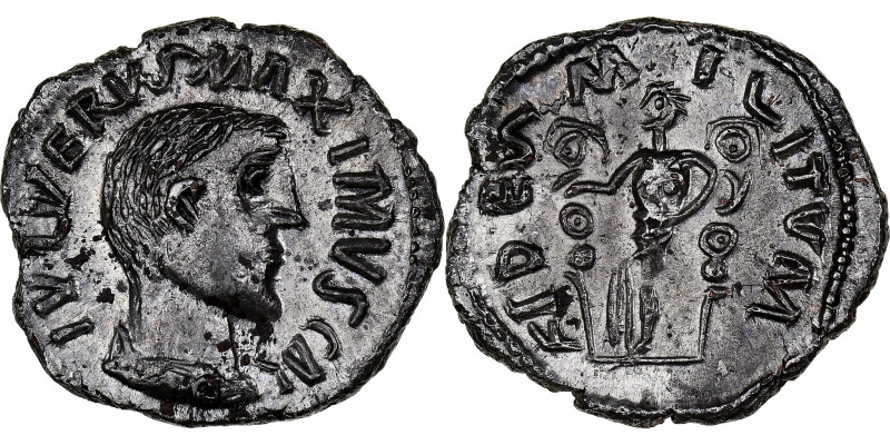 Maximus Caesar, Denarius, 3rd century AD, Contemporary imitation, Billon
Bust o...