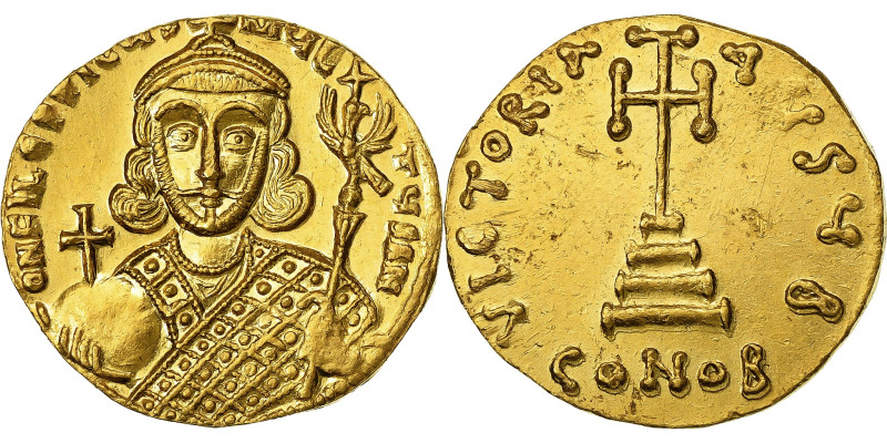 Philippicus (Bardanes), Solidus, 711-713, Constantinople, Gold, MS(63)
Bust fac...