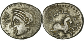 Santones, Denier ARIVOS/SANTONOS, 1st century BC, Silver, EF(40-45)