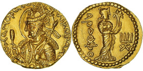 Kushan Empire, Huvishka, Dinar, 151-190, mint in Bactria, Gold, AU(55-58)